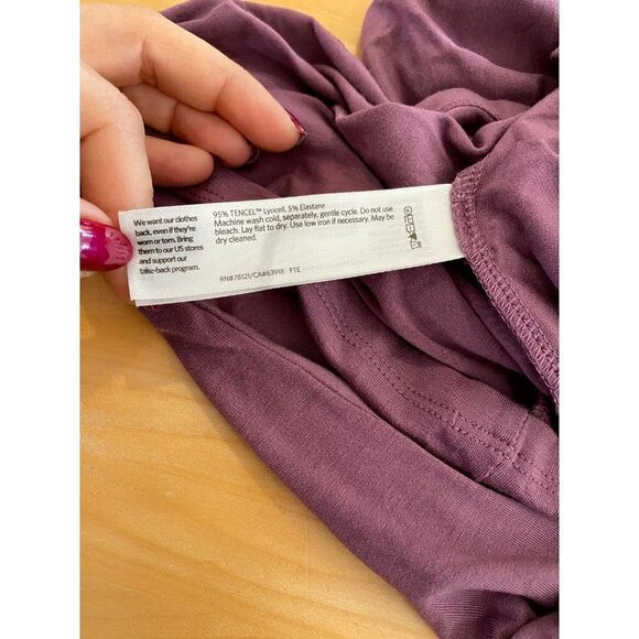EILEEN Fisher BNWOT Women Plum Long Sleeve Top Crew Neck - Picture 6 of 7